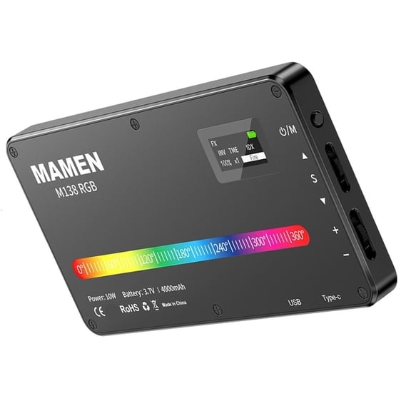 Multifunctional Camera Light 360 Color Wheel Flashing Effect for Video Recording