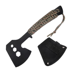 Multifunctional Camping Hatchet With Hex Wrench, Portable Survival Small Axe With Protective Sheath, Sharp Splitting Axe Tool For Outdoor Bushcraft Backpacking Hiking Camping Use