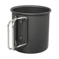 thumbnail image 1 of Multifunctional Camping Mug with Foldable Handle 0.3L Ultralight Saving Space Durable Alloy Water Cup for Outdoor Hiking Picnic Backpacking Black, 1 of 10