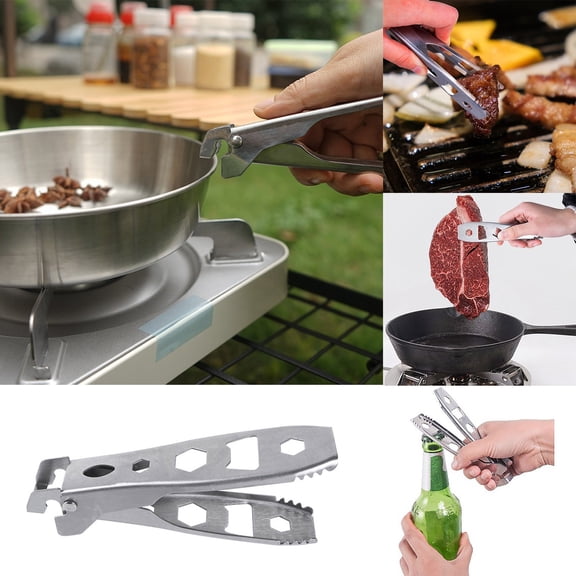 Multifunctional Camping Pot Lifter and Hot Dish Holder for Backpacking Picnic Outdoor Cooking