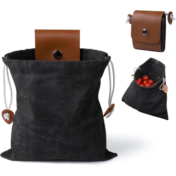 Multifunctional Canvas Foraging Bag Ideal For Fruit Vegetable Picking Outdoor Gathering Camping Multiple Storage Needs, Lightweight Yet Sturdy Top-Notch Canvas Material Ensuring