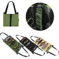 thumbnail image 1 of Multifunctional Canvas Roll Tool Bag with 5 Zipper Pockets, Hardware Storage Organizer for Garden, Electrician, Woodworking, Car, 28x14x3cm, 1 of 2
