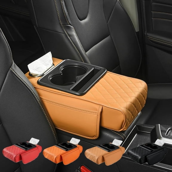 Multifunctional Car Armrest Box - 5-in-1 Console Cover Yellow