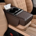 thumbnail image 1 of Multifunctional Car Armrest Cushion, 5-in-1 Center Console Cover with 2 Storage Bags Cup Holder/1 Tissue Box/1 Mobile Phone Slot/2 Side Storage Pockets, for SUV/Pickup Trucks, 1 of 7