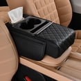 thumbnail image 1 of Multifunctional Car Armrest Cushion, 5-in-1 Center Console Cover with 2 Storage Bags Cup Holder/1 Tissue Box/1 Mobile Phone Slot/2 Side Storage Pockets, for SUV/Pickup Trucks, 1 of 7