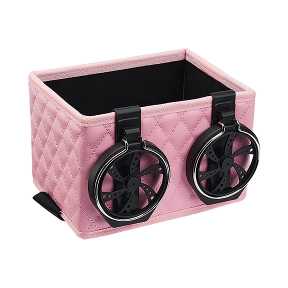 Multifunctional Car Console Organizer with Cup Holders and Side Storage Compartments for Enhanced Vehicle Interior Convenience