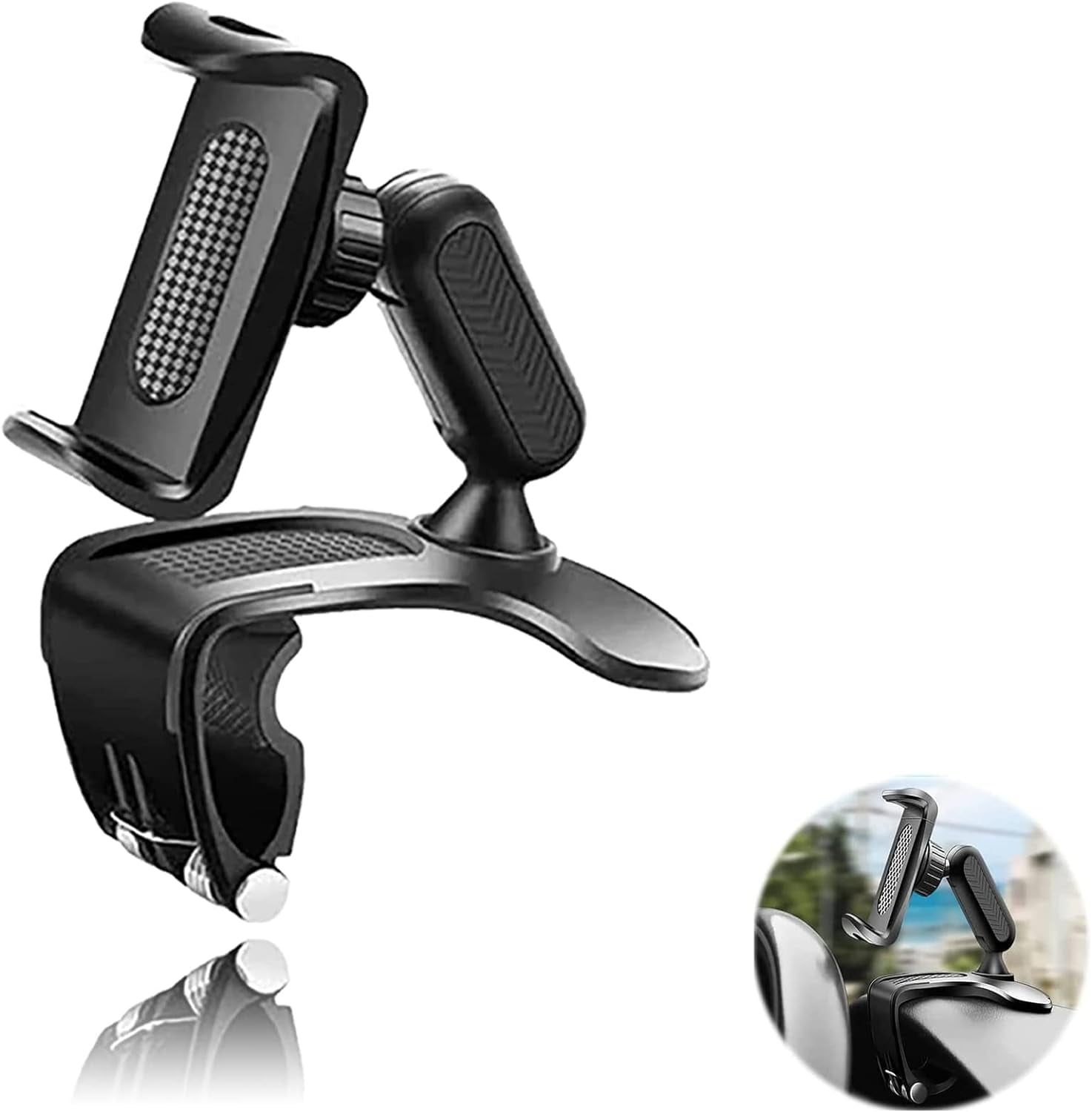 Multifunctional Car Dashboard Mobile Phone Holder, 360 Degree Rotation