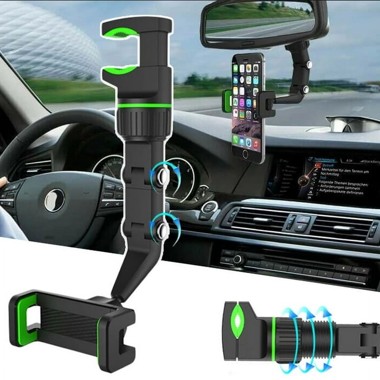 Multifunctional Car Phone Holder 360 Degree Rotation Auto Rearview