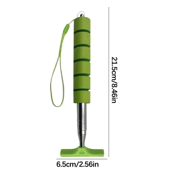 Multifunctional Car Rearview Mirror Wiper, Telescopic Handle, for Windshield Rain Cleaning, 2-Sided Brush and Squeegee, Portable