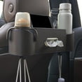 thumbnail image 1 of Multifunctional Car Seat Back Organizer Storage Bag with Cup Holders and Convenient Tissue Dispenser Feature, 1 of 3