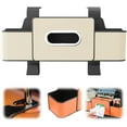 thumbnail image 1 of Multifunctional Car Seat Back Storage Box, 2026 Upgrade 5-in-1 Car Organizers and Storage Box with 2 Cup Holders, Cars Back Seat Organizer with Tissue Boxs and Hook, Universal for Most Cars (White), 1 of 7