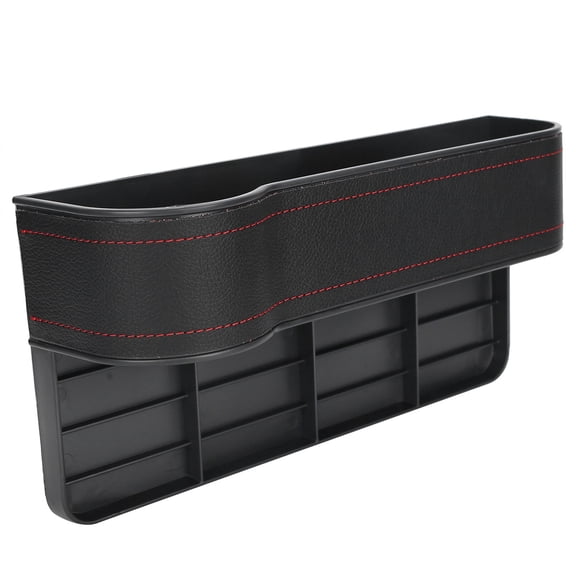 Multifunctional Car Seat Gaps Organizer with Water Cup Holder and Storage Box for Driver Side Interior Console Clearance Space Optimization, 10.6 x 5.5 inches / 27 x 14 cm Black