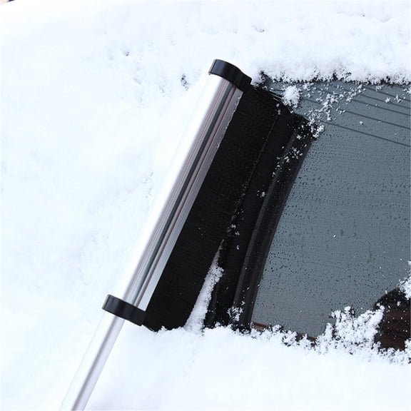 Multifunctional Car Snow Brush and Ice Scraper, Telescopic Handle with Nylon Bristles and ABS Shovel Head, Winter Snow Removal Tool for Vehicles, Windows, and Sidewalks