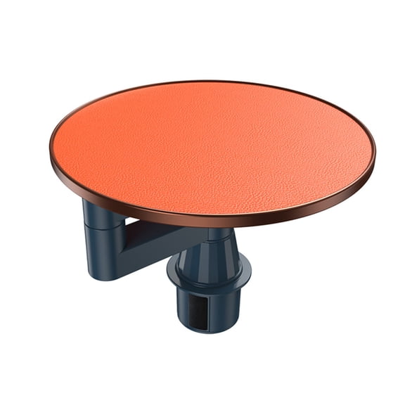 Multifunctional Car Table for Rear Seat, Round Laptop Tray for Meals, Writing, Work, Study, 360° Adjustable Cantilever, Scratch-Resistant PU Leather Car Tray, Fits Most Car