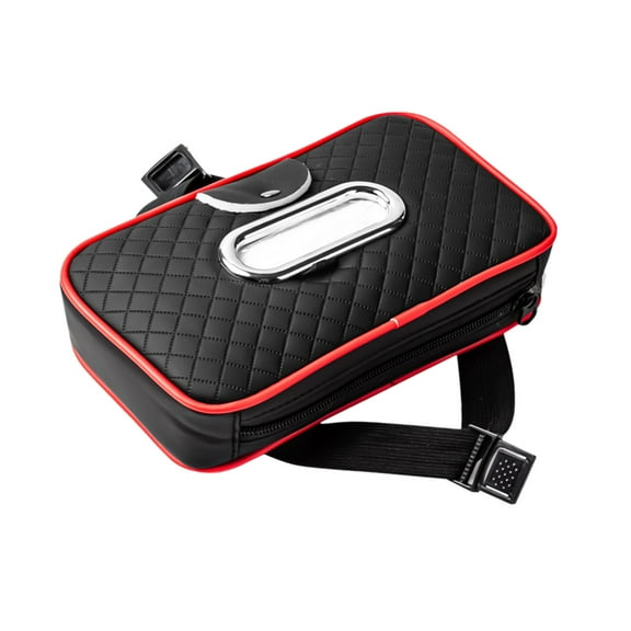Multifunctional Car Tissue Box Holder with Adjustable Strap, Sun Visor Mountable Paper Towel Dispenser, Includes Glasses Clip for Easy Automotive Organization