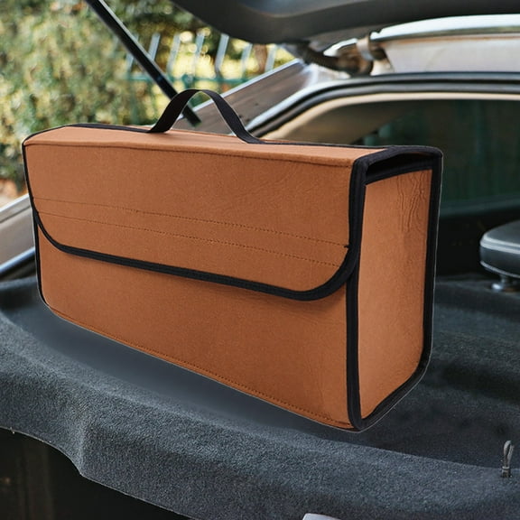 Multifunctional Car Trunk Box, Collapsible Car Storage Organizer - Compartments for Tools/Supplies, Waterproof Nylon (20x9.5x7Inch)