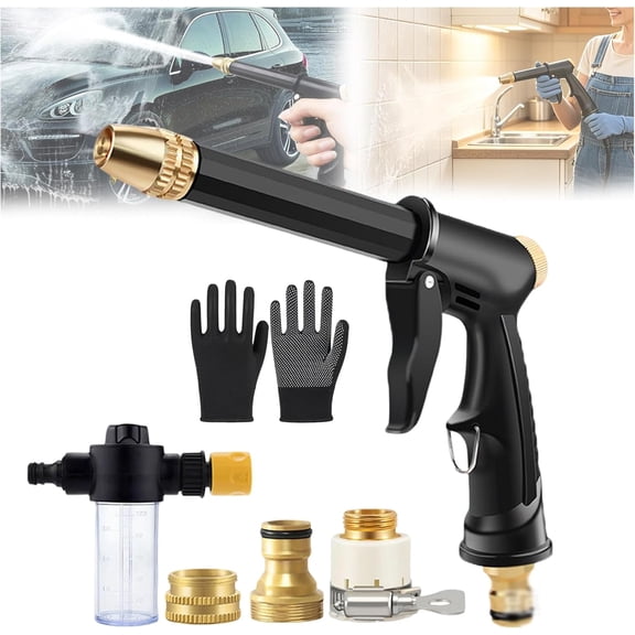 Multifunctional Car Wash Tool,High Pressure Water Hose Nozzle,360° Adjustable Water Sprayer for Auto Patio Garden Driveway