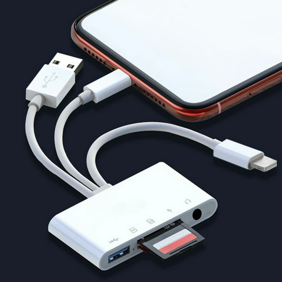 Multifunctional Card Reader - Plug and Play SD Card Reader, High Speed USB Card Reader Supports Up to 2TB Storage