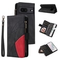 thumbnail image 1 of Multifunctional Case for Google Pixel 8,[RFID Blocking] 9 Credit Cards Holder with Wrist Strap, Premium PU Leather Zipper Wallet Purse Magnetic Flip Phone Cover for Google Pixel 8, Black, 1 of 12