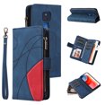 thumbnail image 1 of Multifunctional Case for Moto G Power 2021,[RFID Blocking] 9 Credit Cards Holder Wrist Strap, Premium PU Leather Zipper Wallet Purse Magnetic Flip Phone Cover for Motorola Moto G Power 2021, Blue, 1 of 12