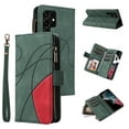 thumbnail image 1 of Multifunctional Case for Samsung Galaxy S24 Ultra, Card Slots[RFID Blocking],Durable Flip Folio Kickstand Magnetic Closure Leather Zipper Wallet Wrist Strap Shockproof Case, Green, 1 of 12