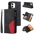thumbnail image 1 of Multifunctional Case for iPhone 11,[RFID Blocking] 9 Credit Cards Holder with Wrist Strap, Premium PU Leather Zipper Wallet Purse Magnetic Flip Phone Cover For iPhone 11, Black, 1 of 12
