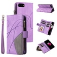 thumbnail image 1 of Multifunctional Case for iPhone 7 Plus, iPhone 8 Plus,9 Credit Cards Holder with Wrist Strap, Premium PU Leather Zipper Wallet Purse Magnetic Flip Phone Cover For iPhone 8 Plus/7 Plus, Purple, 1 of 12