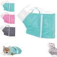 thumbnail image 1 of Multifunctional Cat Mesh Bathing Bag, Anti-Bite and Anti-Scratch with Zipper and Drawstrings, Adjustable Breathable Polyester Mesh Restraint for Bathing, Nail Trimming (Green), 1 of 6