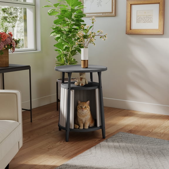 Multifunctional Cat Nest with Storage & Waterproof Design: Strong Load-Bearing Structure, Spacious Cozy Interior Providing a Safe & Comfortable Little World for Your Beloved Cat