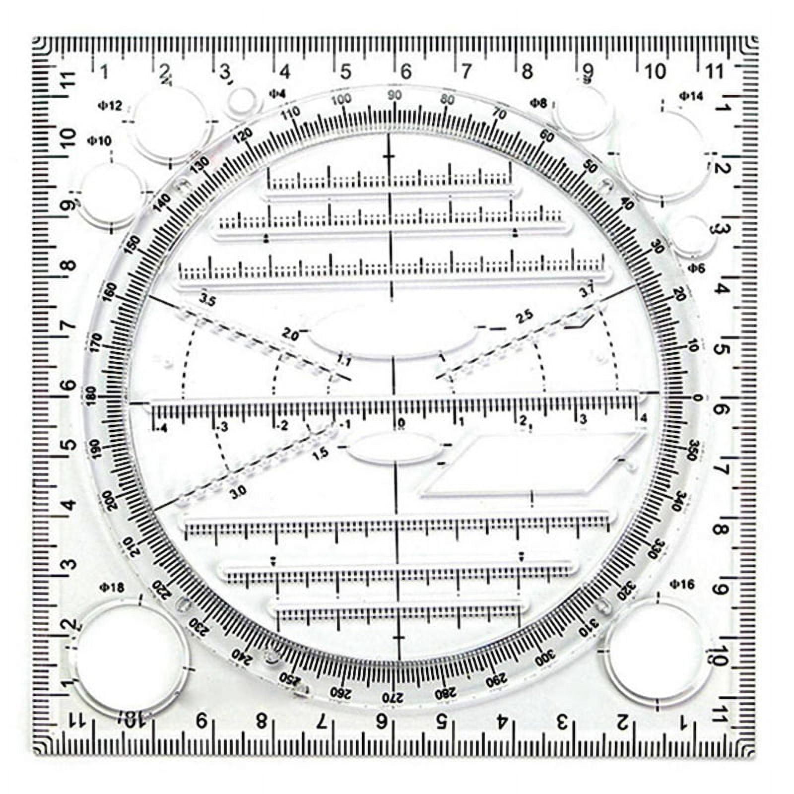 Circle Drawing Maker, Adjustable Circle Drawing Tool, Stainless Steel +  Aluminum Alloy Round Circle Template Ruler Plotting Compass Geometric Tool  for