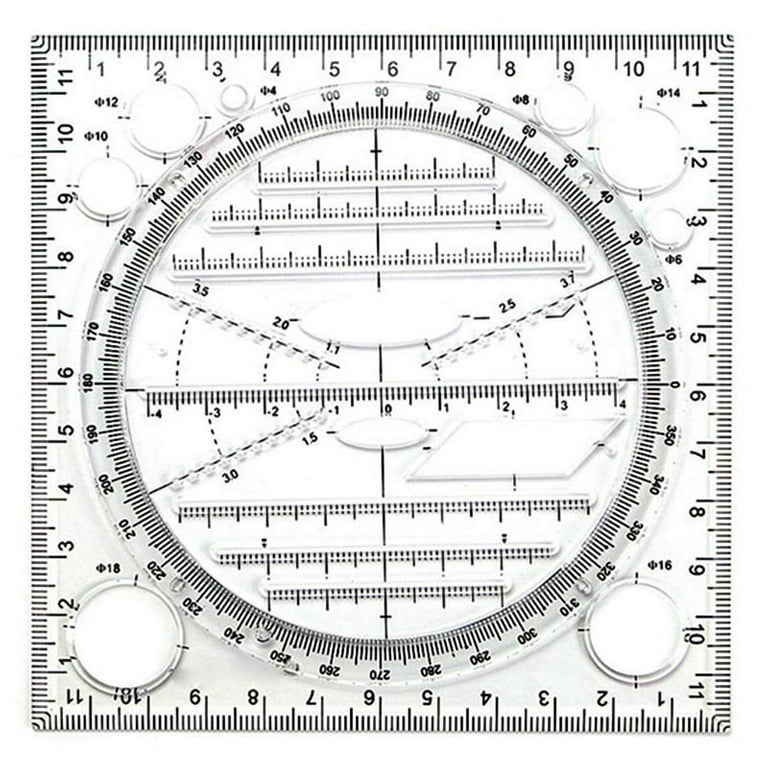 Tofficu 2pcs Circle Stencils Circle Template Circle Drawing Tool Stationery  Ruler Technical Drawing Supplies Geometry Drawing Tool Geometry Ruler