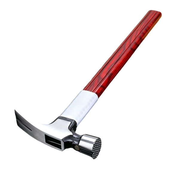 Multifunctional Clawing Hammer Ergonomic Wooden Handle Lightweight Portable Woodworking Hammer Window Breaker Hand Tool