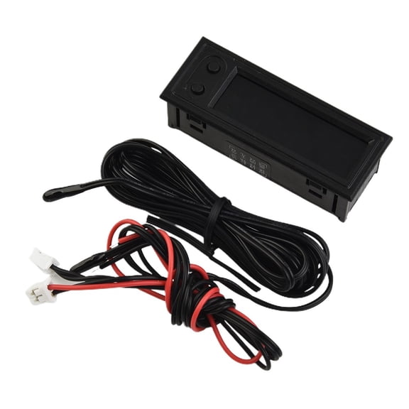 Multifunctional Clock Car Temperature Battery Voltage Monitor Voltmeter Dc 12V Red