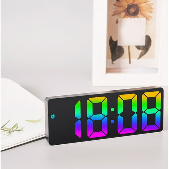 Multifunctional Clock Living Room Wall Clock Home Bedside Decoration Digital Electronic Clock Silent Clock Temperature And Humidity Color Screen Clock Christmas Decorations On 2024