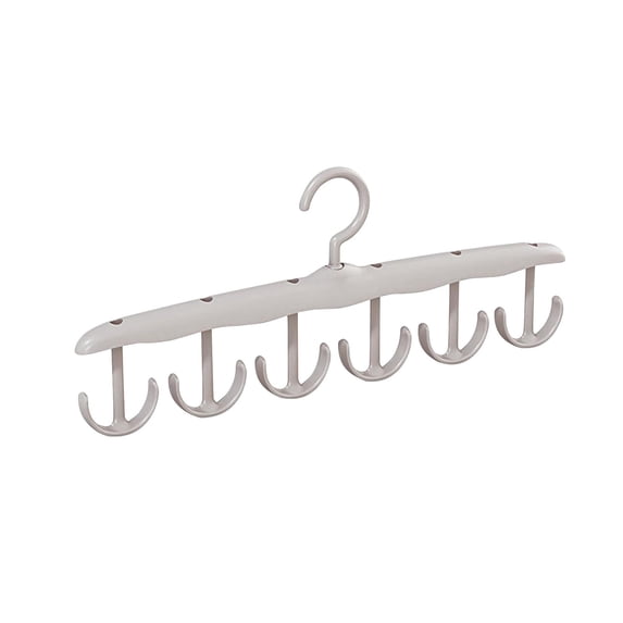 Multifunctional Clothes Hanger for Closet Organization with 360° Rotating 6 Hook Design Suitable for Tank Tops Bras Underwear Hats Ties and Accessories
