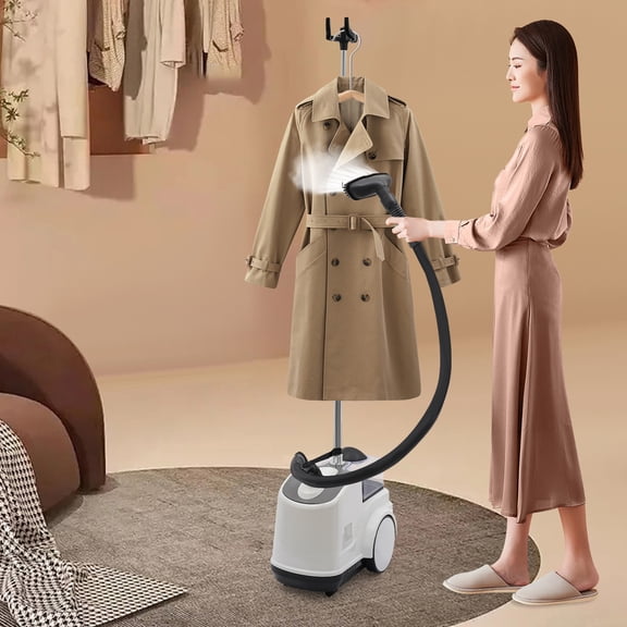 Multifunctional Clothes Steam Steamer, 174cm Height Support Pole, 90mins Long Usage Time. Complete Accessories for Suit, Wedding Dress, Curtain and Sofa Wrinkle Removal
