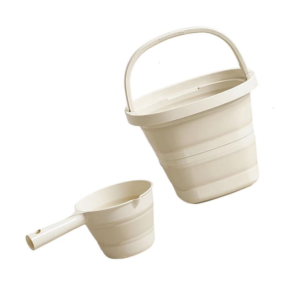 Multifunctional Collapsing Water Bucket Scoops Set For Compacts Living Space Outdoor Activity