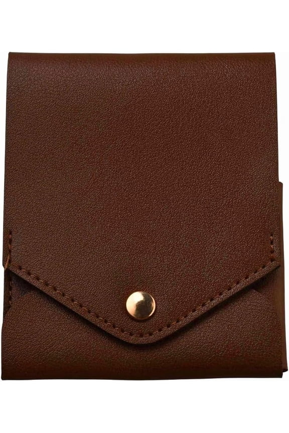 Multifunctional Compact Wallet Handmade Leather Banknote Storage with Pen Slot Brown Slim Minimalist Bifold Card Holder for Men Daily Commuting Business Travel Thin Credit Card diy