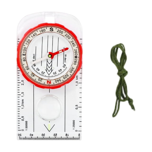 Compas Ruler And Map Multifunctional Compasses Navigation Compasses Map Ruler Magnifier ...