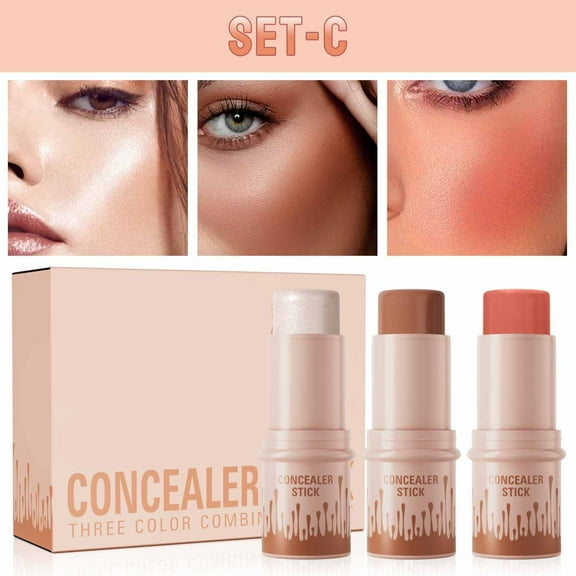 Multifunctional Contour Stick Makeup Stick Set to The Face Create Blush and Highlight