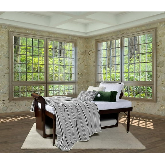 Multifunctional Convertible Bed Twin/Full Size Bed for Small Rooms Mattress Included