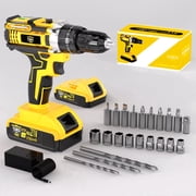 Multifunctional Cordless Impact Drill, Lightweight Electric Screwdriver for Home DIY & Gifts