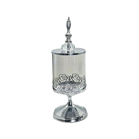 Multifunctional Decorative Glass Jar Elegant Candy Can Storage Container and Ornament for Living Room