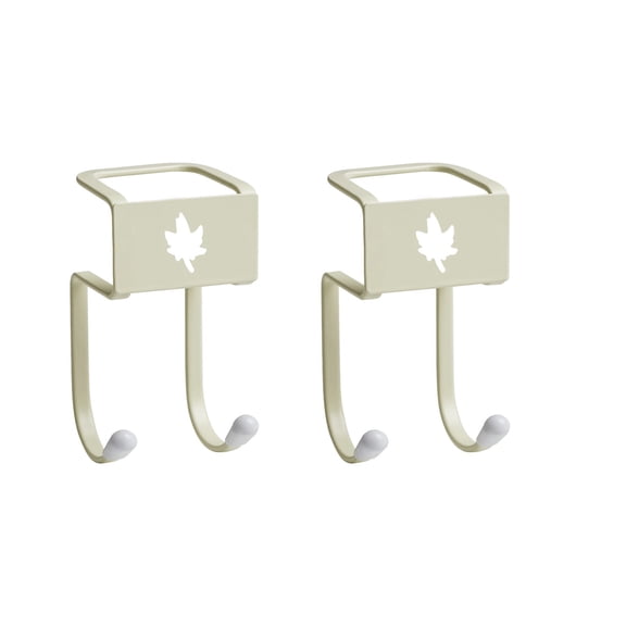 Multifunctional Desk Hook 2-Pack, No-Drill Plastic Clamp Holder for 1.18-in Thick Desks, Beige Organizing Hanger for Bags, Headphones, Keys & More in Home Office or Study