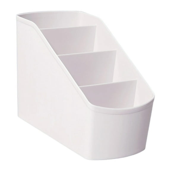 Multifunctional Desk Organizer Caddy | Compartment Storage Tray for Pens, Brushes & Art Supplies | Plastic Office & Bathroom Countertop Organizer | White, Yellow, Blue, Red, Pink, Beige