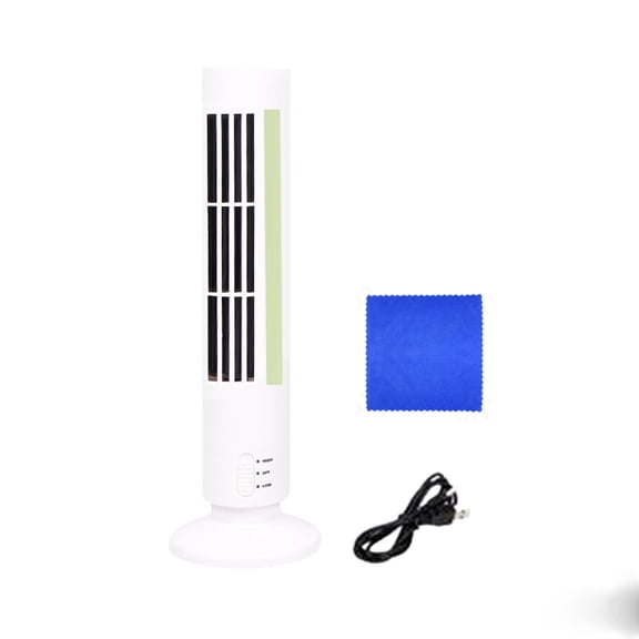 Multifunctional Desktop Air Cooler, Adjustable Speed Mist Humidifier Fan, USB Powered Quiet Cooling Fan with Ambient Light for Daily Use