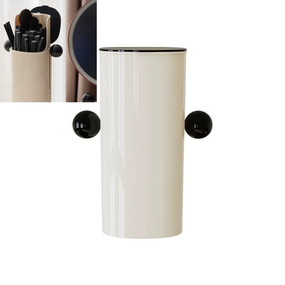 Multifunctional Desktop Makeup Storage Box With Four Sections For Brushes