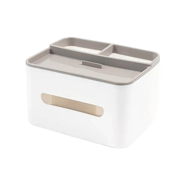 Multifunctional Desktop Organizer with Tissue Holder and Compartments for Home Desk Accessories Storage