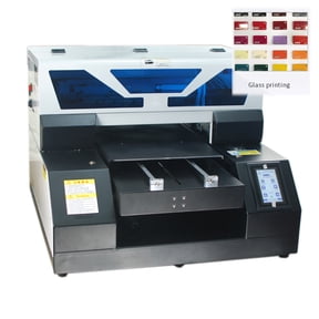 Multifunctional Desktop UV Printer, Flat and Cylindrical Two-in-One, 6-Color CMYK+WW Ink, Infrared Height Sensor, for Small Storefront Personalized Gift DIY