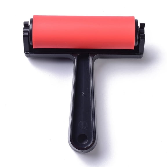 Multifunctional Diamond Paint Roller with PVC Rubber Spool for Clay Tool Cross Stitch Accessories Mushroom-shaped Red 12.6x11.4x5.05cm